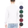 imageSTRETCH IS COMFORT Mens Cotton Mock Neck Short Sleeve ampamp Cuffed Long Sleeve TopWhite