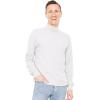 imageSTRETCH IS COMFORT Mens Cotton Mock Neck Short Sleeve ampamp Cuffed Long Sleeve TopWhite