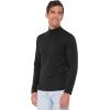 imageSTRETCH IS COMFORT Mens Oh So Soft Mock Neck Long Sleeve Shirt Perfect for Casual Wear Stylish Classic Fit  Small5XBlack Ribbed
