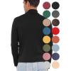 imageSTRETCH IS COMFORT Mens Oh So Soft Mock Neck Long Sleeve Shirt Perfect for Casual Wear Stylish Classic Fit  Small5XBlack Ribbed