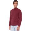 imageSTRETCH IS COMFORT Mens Oh So Soft Mock Neck Long Sleeve Shirt Perfect for Casual Wear Stylish Classic Fit  Small5XBurgundy Ribbed