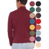 imageSTRETCH IS COMFORT Mens Oh So Soft Mock Neck Long Sleeve Shirt Perfect for Casual Wear Stylish Classic Fit  Small5XBurgundy Ribbed