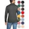 imageSTRETCH IS COMFORT Mens Oh So Soft Mock Neck Long Sleeve Shirt Perfect for Casual Wear Stylish Classic Fit  Small5XCharcoal Gray