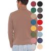 imageSTRETCH IS COMFORT Mens Oh So Soft Mock Neck Long Sleeve Shirt Perfect for Casual Wear Stylish Classic Fit  Small5XChocolate Ribbed