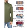 imageSTRETCH IS COMFORT Mens Oh So Soft Mock Neck Long Sleeve Shirt Perfect for Casual Wear Stylish Classic Fit  Small5XDark Mauve