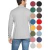 imageSTRETCH IS COMFORT Mens Oh So Soft Mock Neck Long Sleeve Shirt Perfect for Casual Wear Stylish Classic Fit  Small5XHeather Gray