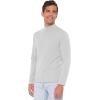 imageSTRETCH IS COMFORT Mens Oh So Soft Mock Neck Long Sleeve Shirt Perfect for Casual Wear Stylish Classic Fit  Small5XHeather Gray Ribbed