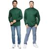 imageSTRETCH IS COMFORT Mens Oh So Soft Mock Neck Long Sleeve Shirt Perfect for Casual Wear Stylish Classic Fit  Small5XHunter Green