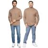 imageSTRETCH IS COMFORT Mens Oh So Soft Mock Neck Long Sleeve Shirt Perfect for Casual Wear Stylish Classic Fit  Small5XMocha