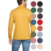 imageSTRETCH IS COMFORT Mens Oh So Soft Mock Neck Long Sleeve Shirt Perfect for Casual Wear Stylish Classic Fit  Small5XMustard Yellow