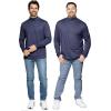 imageSTRETCH IS COMFORT Mens Oh So Soft Mock Neck Long Sleeve Shirt Perfect for Casual Wear Stylish Classic Fit  Small5XNavy Blue