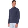 imageSTRETCH IS COMFORT Mens Oh So Soft Mock Neck Long Sleeve Shirt Perfect for Casual Wear Stylish Classic Fit  Small5XNavy Ribbed