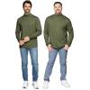 imageSTRETCH IS COMFORT Mens Oh So Soft Mock Neck Long Sleeve Shirt Perfect for Casual Wear Stylish Classic Fit  Small5XOlive Green