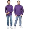 imageSTRETCH IS COMFORT Mens Oh So Soft Mock Neck Long Sleeve Shirt Perfect for Casual Wear Stylish Classic Fit  Small5XPurple
