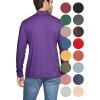 imageSTRETCH IS COMFORT Mens Oh So Soft Mock Neck Long Sleeve Shirt Perfect for Casual Wear Stylish Classic Fit  Small5XPurple