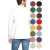 imageSTRETCH IS COMFORT Mens Oh So Soft Mock Neck Long Sleeve Shirt Perfect for Casual Wear Stylish Classic Fit  Small5XWhite