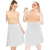 imageSTRETCH IS COMFORT Womens Comfortable Flowy Airy ALine Knee Length Light Weight SkirtHeather Gray