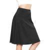 imageSTRETCH IS COMFORT Womens and Plus Size Ultra Flex ALine Knee Length SkirtBlack
