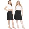 imageSTRETCH IS COMFORT Womens and Plus Size Ultra Flex ALine Knee Length SkirtBlack