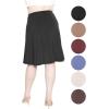 imageSTRETCH IS COMFORT Womens and Plus Size Ultra Flex ALine Knee Length SkirtBlack