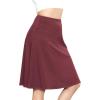 imageSTRETCH IS COMFORT Womens and Plus Size Ultra Flex ALine Knee Length SkirtBurgundy