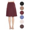 imageSTRETCH IS COMFORT Womens and Plus Size Ultra Flex ALine Knee Length SkirtBurgundy