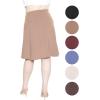 imageSTRETCH IS COMFORT Womens and Plus Size Ultra Flex ALine Knee Length SkirtMocha