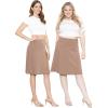 imageSTRETCH IS COMFORT Womens and Plus Size Ultra Flex ALine Knee Length SkirtMocha