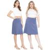 imageSTRETCH IS COMFORT Womens and Plus Size Ultra Flex ALine Knee Length SkirtSlate Blue