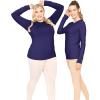imageWomens Oh So Soft Pullover Long Sleeve Top  2 Pack  Base Layer Small to 3XBlack  Navy Blue