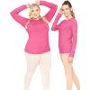 imageWomens Oh So Soft Pullover Long Sleeve Top  2 Pack  Base Layer Small to 3XHot Pink