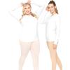imageWomens Oh So Soft Pullover Long Sleeve Top  2 Pack  Base Layer Small to 3XNavy Blue  White