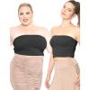 imageWomens Regular and Plus Size Crop Tube Top  Sizes Small  5X  Made in The USABlack 2 Pack