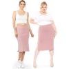 imageWomens and Plus Oh So Soft Midi Skirt with Side Slits