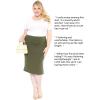imageWomens and Plus Oh So Soft Midi Skirt with Side Slits