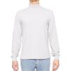 imageSTRETCH IS COMFORT Mens Cotton Mock Neck Short Sleeve ampamp Cuffed Long Sleeve TopWhite