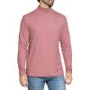 imageSTRETCH IS COMFORT Mens Oh So Soft Mock Neck Long Sleeve Shirt Perfect for Casual Wear Stylish Classic Fit  Small5XDark Mauve