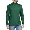 imageSTRETCH IS COMFORT Mens Oh So Soft Mock Neck Long Sleeve Shirt Perfect for Casual Wear Stylish Classic Fit  Small5XHunter Green