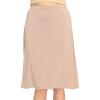 imageSTRETCH IS COMFORT Womens Comfortable Flowy Airy ALine Knee Length Light Weight SkirtBeige