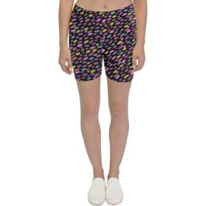 imagePremium Stretch Youth Girls Oh So Soft Biker Shorts KidsBlack Brushstroke