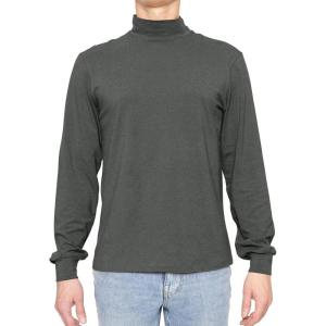 imageSTRETCH IS COMFORT Mens Cotton Mock Neck Short Sleeve ampamp Cuffed Long Sleeve TopCharcoal Gray