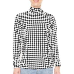 imageSTRETCH IS COMFORT Mens Oh So Soft Mock Neck Long Sleeve Shirt Perfect for Casual Wear Stylish Classic Fit  Small5XHoundstooth
