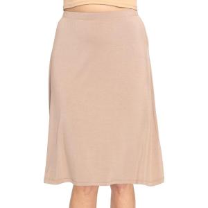 imageSTRETCH IS COMFORT Womens Comfortable Flowy Airy ALine Knee Length Light Weight SkirtBeige