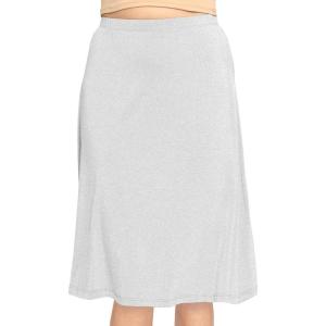 imageSTRETCH IS COMFORT Womens Comfortable Flowy Airy ALine Knee Length Light Weight SkirtHeather Gray