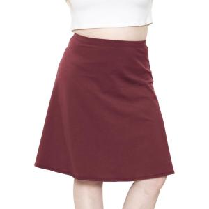 imageSTRETCH IS COMFORT Womens and Plus Size Ultra Flex ALine Knee Length SkirtBurgundy