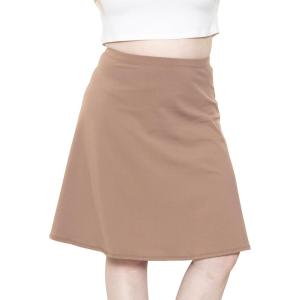 imageSTRETCH IS COMFORT Womens and Plus Size Ultra Flex ALine Knee Length SkirtMocha