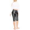 imageGirls Metallic Mystique Stretch Knee Length Capri Leggings  XSXXL