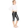 imageGirls Metallic Mystique Stretch Knee Length Capri Leggings  XSXXL