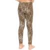 imageSTRETCH IS COMFORT Girls 2 Pack Cotton Footless Leggings  Stretchy  Size 214Black  Brown Cheetah