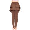 imageSTRETCH IS COMFORT Girls Oh So Soft Ruffle Tutu Skirt w Builtin LeggingsBrown